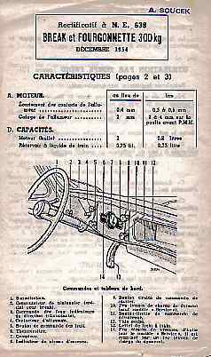 NE 638 RECTIFICATIF FRANCE 1954