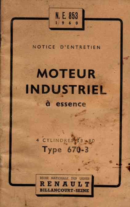 NE 853 pour moteurs  industriels 5cv  collection Sliwowski